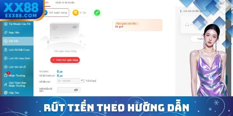 Rút tiền XX88 theo hướng dẫn
